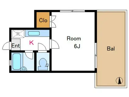 サン・アイランズ(1K/3階)の間取り写真