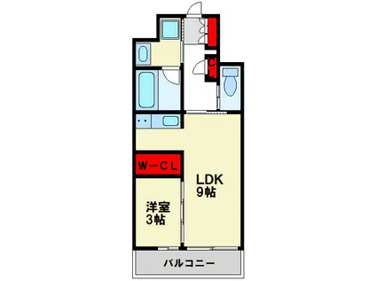 アルファシオサウスフォンテ(1LDK/5階)の間取り写真