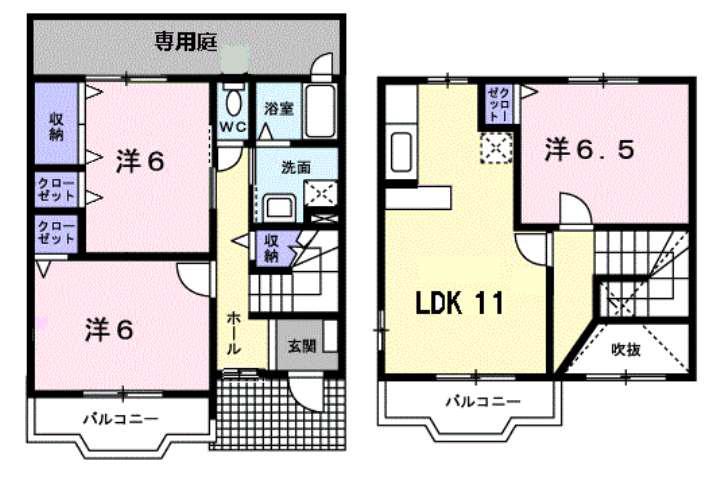 サニーレジデンス(3LDK/1階)の間取り写真