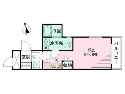 CHURA VISTA(ワンルーム/1階)の間取り写真