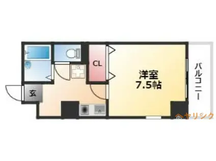 AZURTORII(1K/4階)の間取り写真