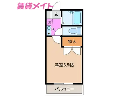 レオパレスブリリアント幸(1K/2階)の間取り写真