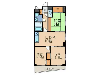 コムフォーレ北塚口(3LDK/1階)の間取り写真