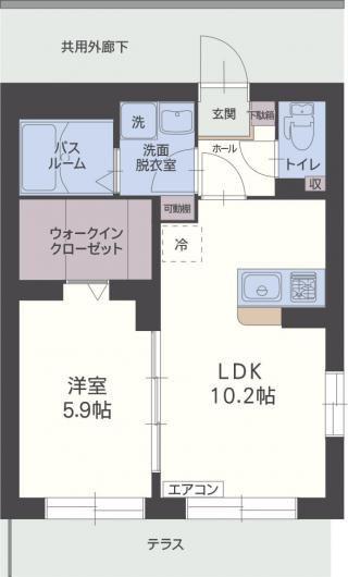 アヴァンティ大宮(1LDK/1階)の間取り写真