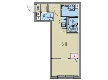 AXIA CITY大山(1LDK/1階)の間取り写真