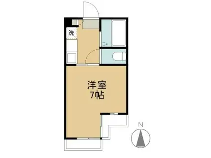 フィオーレ上東 I(1K/1階)の間取り写真