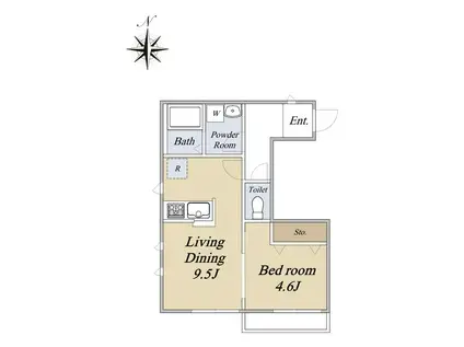 パナサージュ(1LDK/2階)の間取り写真