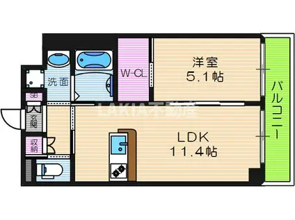 メゾン・ド・グレース(1LDK/1階)の間取り写真