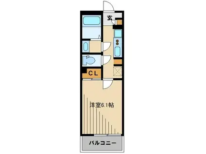 レオネクストグランツ藤23(1K/2階)の間取り写真