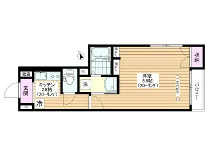 メゾン サン・アール(1K/2階)の間取り写真