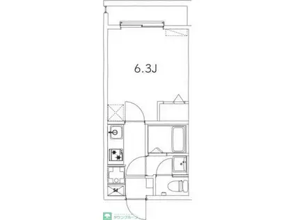 BLUE LILY(1K/1階)の間取り写真