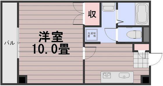 エレガンス京町(1K/8階)の間取り写真