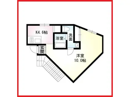 エーエルピー(1K/3階)の間取り写真