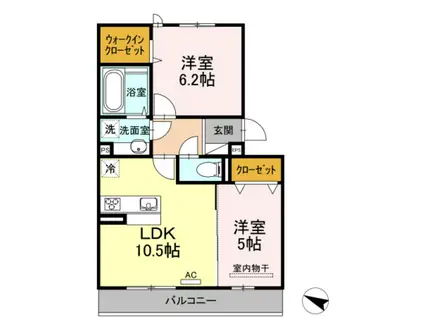 CAMPHORATREE(2LDK/3階)の間取り写真