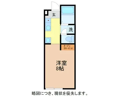 エスパース(ワンルーム/1階)の間取り写真