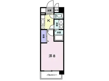 センチュリー武庫之荘(1K/1階)の間取り写真