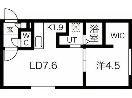 MS GARDEN豊平公園(1LDK/4階)の間取り写真