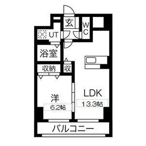 アマルフィーノ(1LDK/8階)の間取り写真