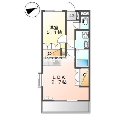 サンフォレスト小森野(1LDK/1階)の間取り写真