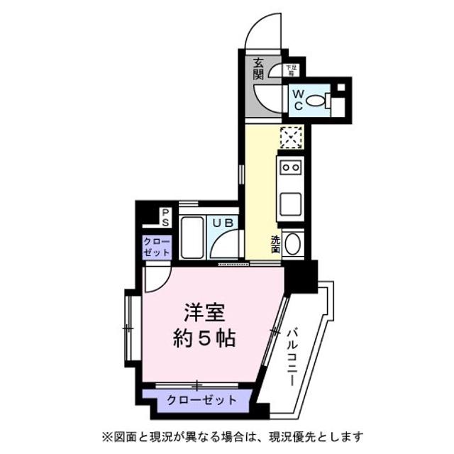 レジディア恵比寿III(1K/4階)の間取り写真