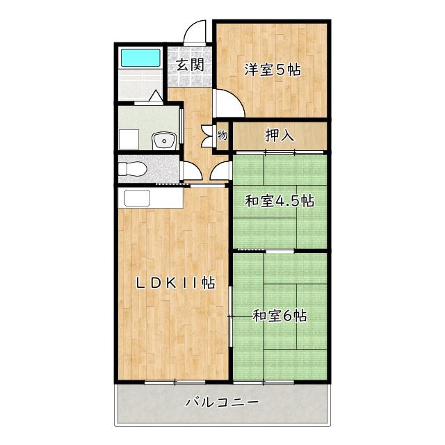 メルベーユ・246(3LDK/3階)の間取り写真