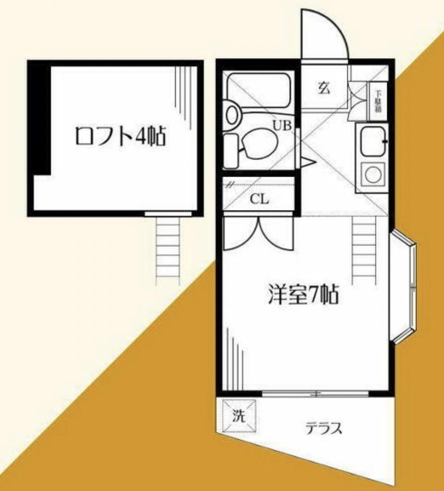 スプリングヒルI(ワンルーム/1階)の間取り写真
