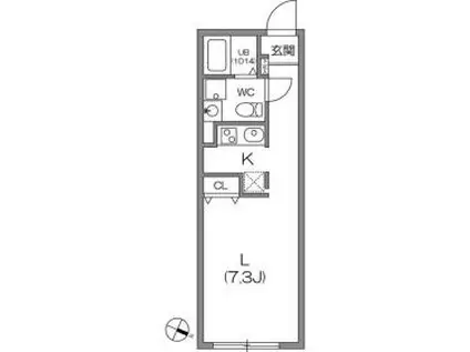 ZESTY駒沢大学II(1K/3階)の間取り写真
