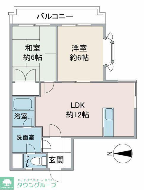 アールスコート白金(2LDK/3階)の間取り写真