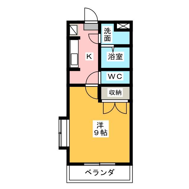 ライク・キャスケット(1K/2階)の間取り写真