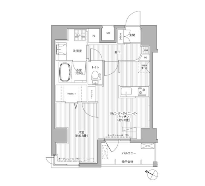 CASA KEITO (1LDK/4階)の間取り写真