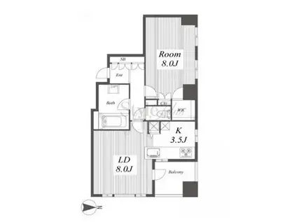 シティハウス丸の内サウスコート(1LDK/11階)の間取り写真