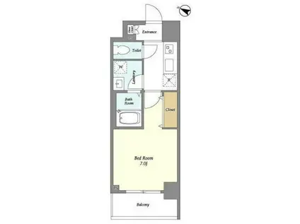 URBANLINK護国寺(1K/3階)の間取り写真