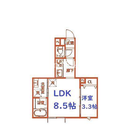 リジエール金沢八景(1LDK/1階)の間取り写真