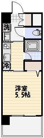 ロイヤルタワー学園の杜(1K/8階)の間取り写真