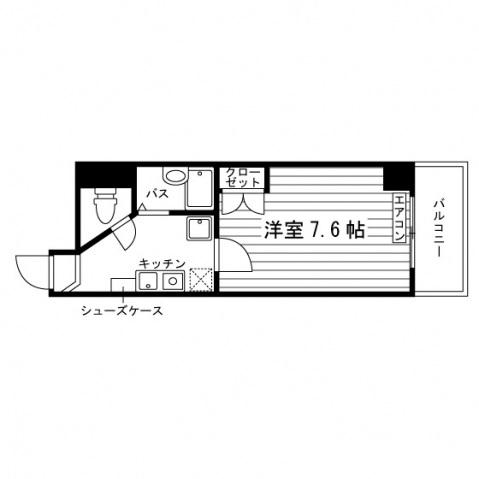 さんが谷町ビル(1K/6階)の間取り写真