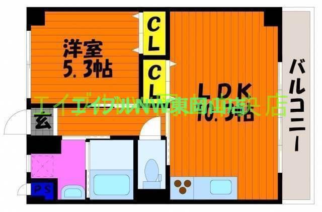 アーバンスタイル(1LDK/1階)の間取り写真