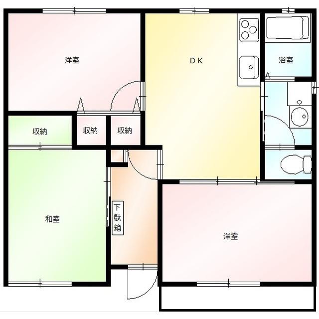 エストレア(3DK/1階)の間取り写真