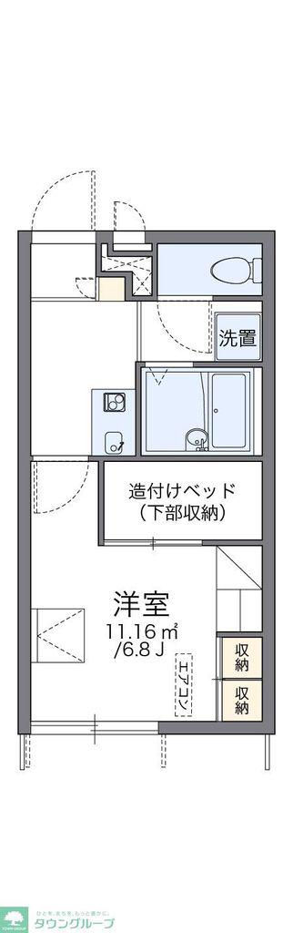 レオパレスシーガル大森(1K/1階)の間取り写真