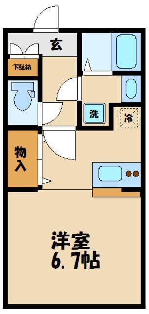 SPIRALE(ワンルーム/1階)の間取り写真