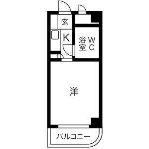 ビアリッツ守口(1K/4階)の間取り写真