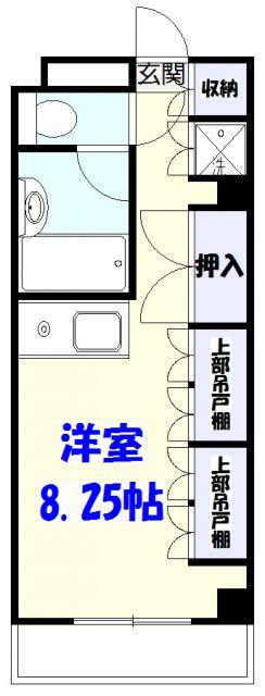 ダイヤキャビン(ワンルーム/2階)の間取り写真