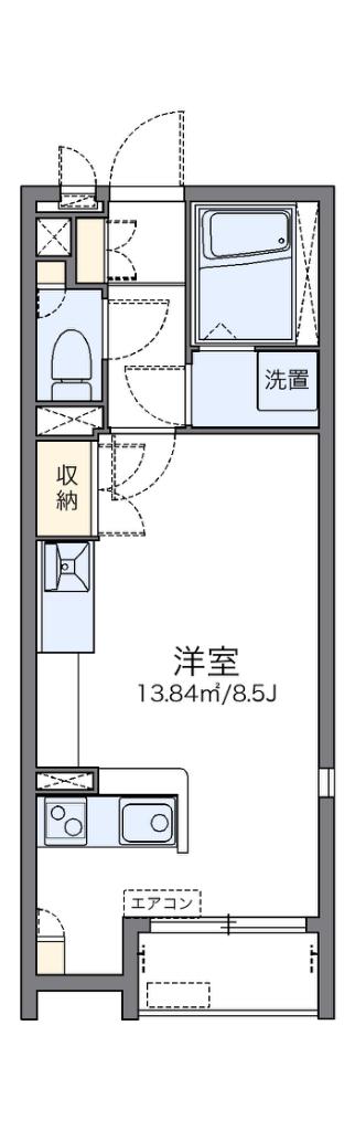 レオネクストNAKAJIMA(ワンルーム/2階)の間取り写真