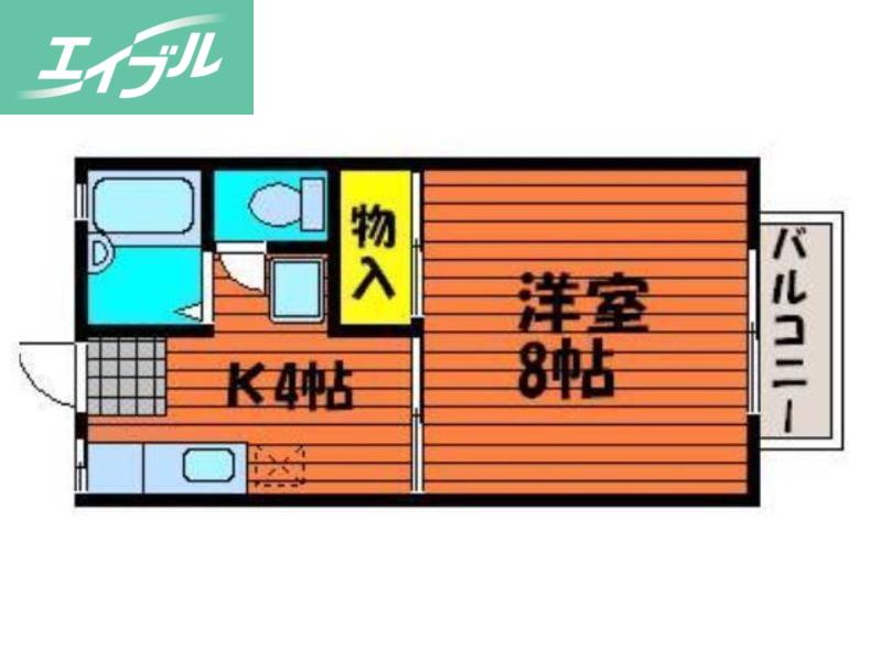 サンコーポ東古松(1K/2階)の間取り写真