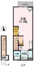 コ―ヴォベラフェスタ(ワンルーム/2階)の間取り写真