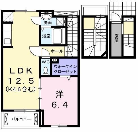 エクセレント吉葉(1LDK/3階)の間取り写真