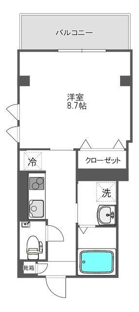 ヴィラ神保町(1K/3階)の間取り写真