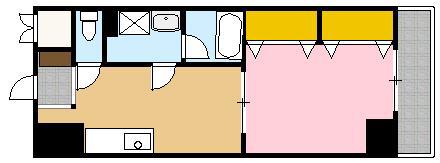 アークオプス阪東橋(1K/2階)の間取り写真