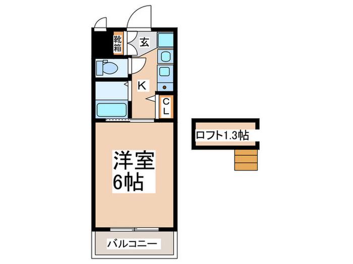 EC難波ウエスト-SIDE大阪ドーム前(1K/7階)の間取り写真
