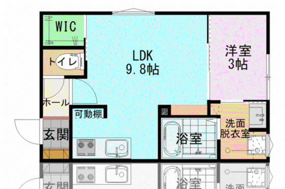 セシボン62(1LDK/2階)の間取り写真