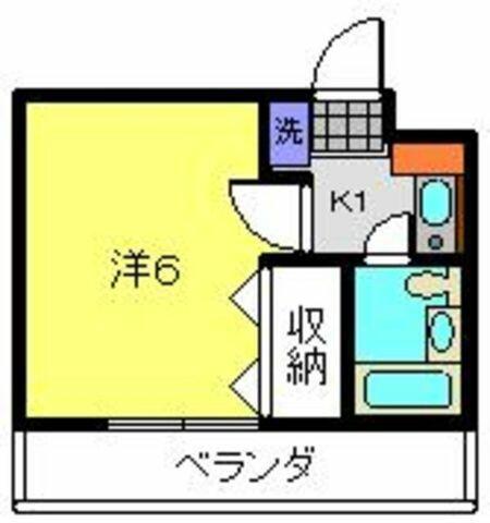 クリオ大口壱番館(1K/3階)の間取り写真